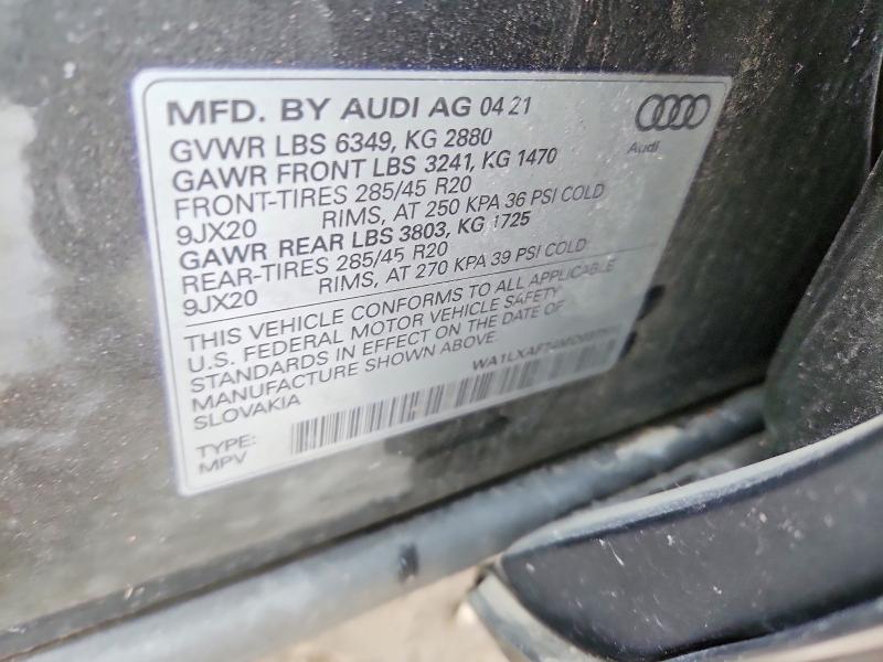 Aukcja sprzedaży 2021 Audi Q7, vin: WA1LXAF74MD037502, numer aukcji: 41989086