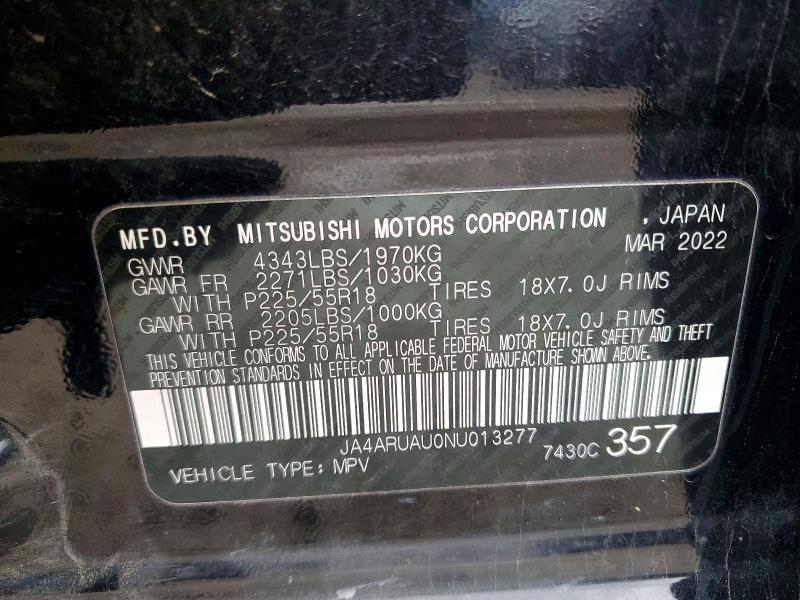 Продаж на аукціоні авто 2022 Mitsubishi Outlander Sport, vin: JA4ARUAU0NU013277, номер лоту: 79813645