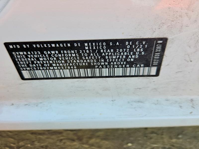 Продаж на аукціоні авто 2021 Volkswagen Jetta, vin: 3VWC57BU2MM037848, номер лоту: 48107596