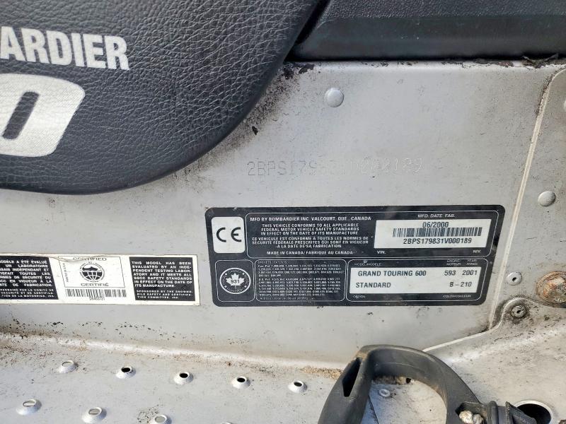 Продаж на аукціоні авто 2001 Ski Doo Grand Touring 600, vin: 2BPS179831V000189, номер лоту: 46815096
