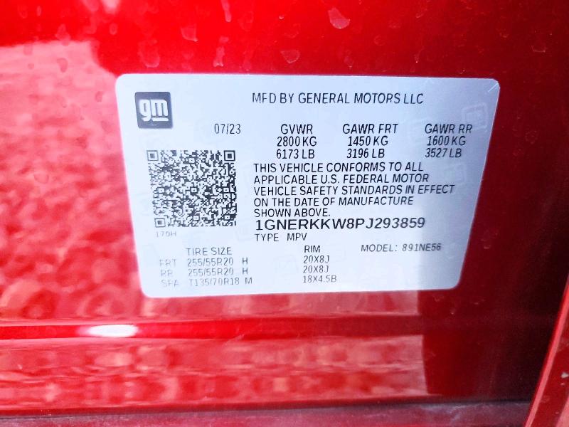 Продажа на аукционе авто 2023 Chevrolet Traverse, vin: 1GNERKKW8PJ293859, номер лота: 46695576