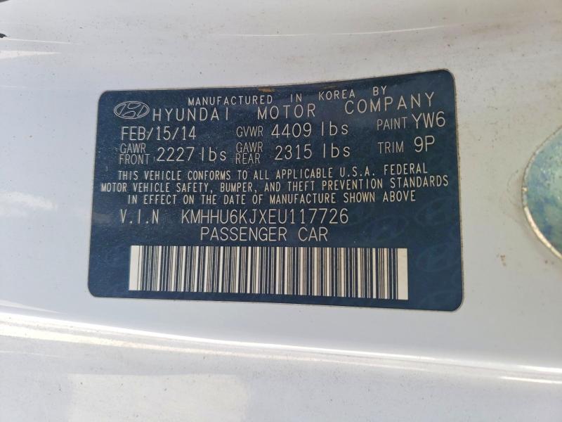 2014 Hyundai Genesis Coupe მანქანა იყიდება აუქციონზე, vin: KMHHU6KJXEU117726, აუქციონის ნომერი: 46847136