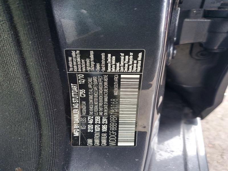 Aukcja sprzedaży 2011 Mercedes-benz C, vin: WDDGF8BB9BR161168, numer aukcji: 79061375