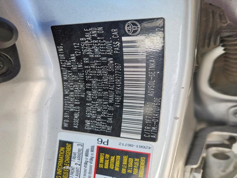 41666296 :رقم المزاد ، 4T4BF1FK4DR277367 vin ، 2013 Toyota Camry مزاد بيع