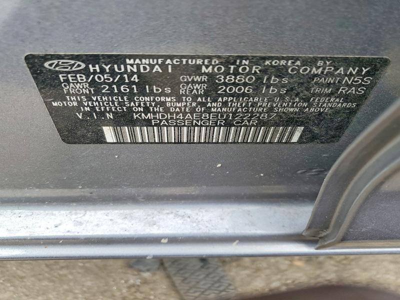 Aukcja sprzedaży 2014 Hyundai Elantra, vin: KMHDH4AE8EU122287, numer aukcji: 45940296