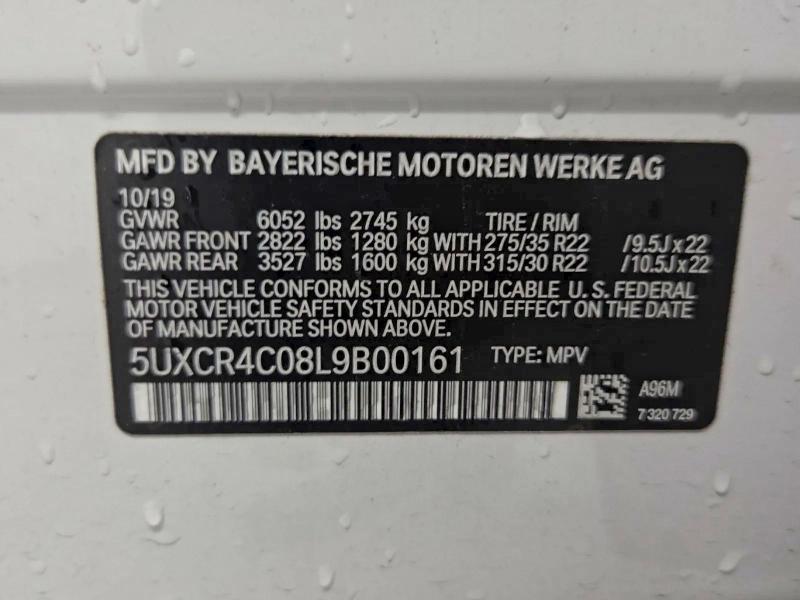 Aukcja sprzedaży 2020 Bmw X5, vin: 5UXCR4C08L9B00161, numer aukcji: 45485076