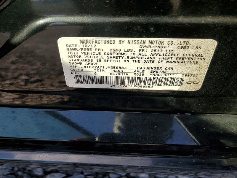 Aukcja sprzedaży 2018 Infiniti Q50, vin: JN1EV7AP1JM359883, numer aukcji: 79723865