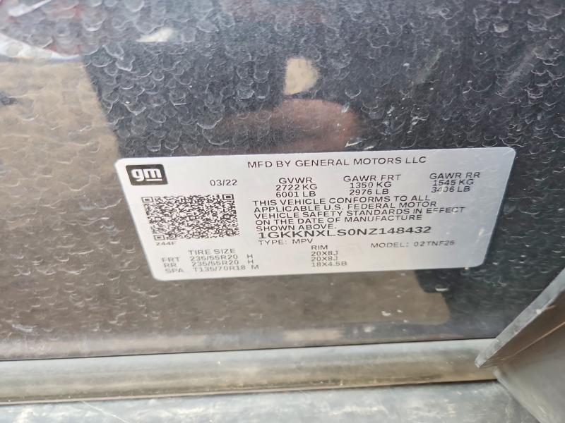 Aukcja sprzedaży 2022 Gmc Acadia, vin: 1GKKNXLS0NZ148432, numer aukcji: 47269016
