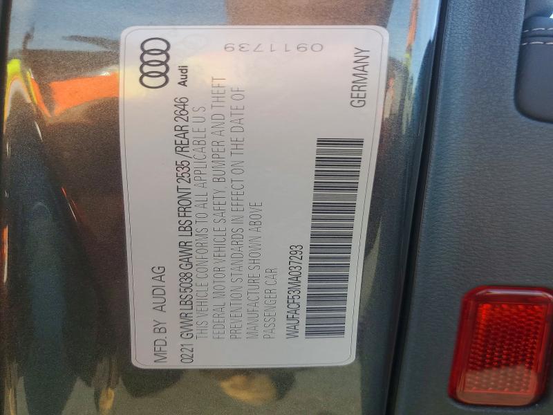 Aukcja sprzedaży 2021 Audi A5, vin: WAUFACF53MA037293, numer aukcji: 48137876