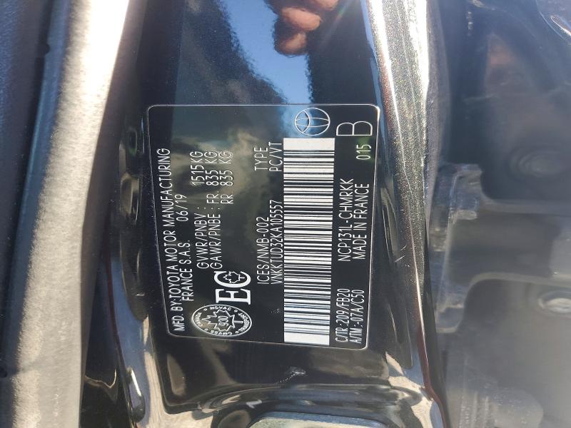 Aukcja sprzedaży 2019 Toyota Yaris, vin: VNKKTUD32KA105557, numer aukcji: 79521465