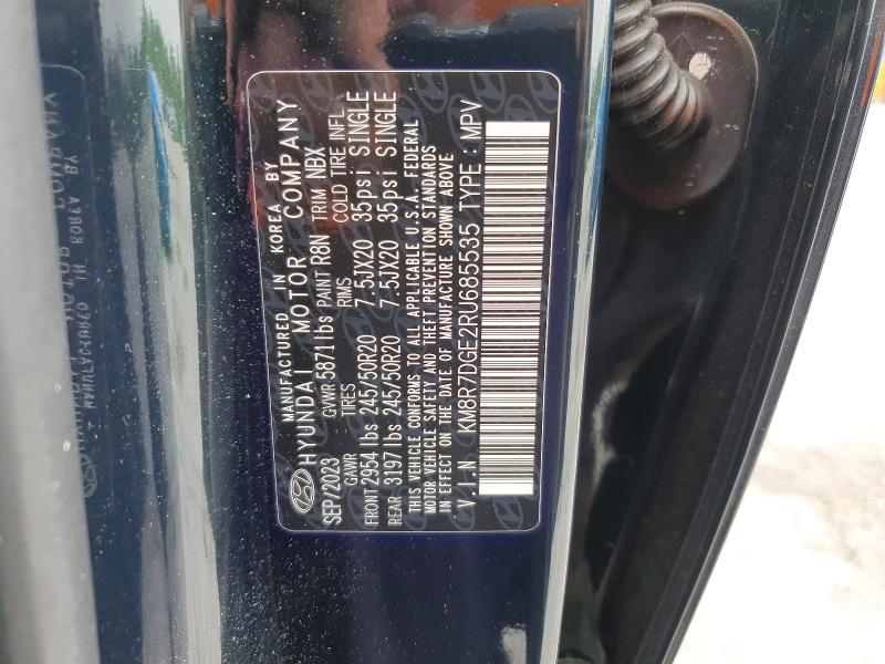 Продажа на аукционе авто 2024 Hyundai Palisade, vin: KM8R7DGE2RU685535, номер лота: 79619845