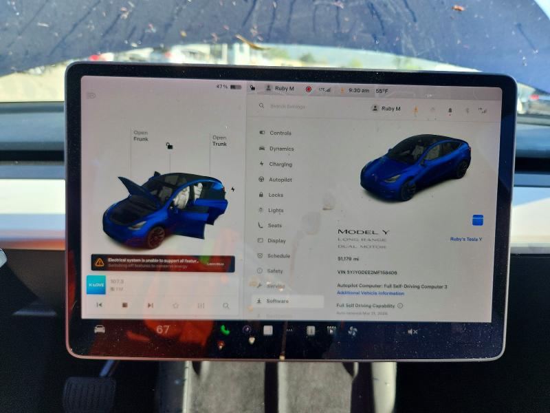 Aukcja sprzedaży 2021 Tesla Model Y, vin: 5YJYGDEE2MF158406, numer aukcji: 47137426
