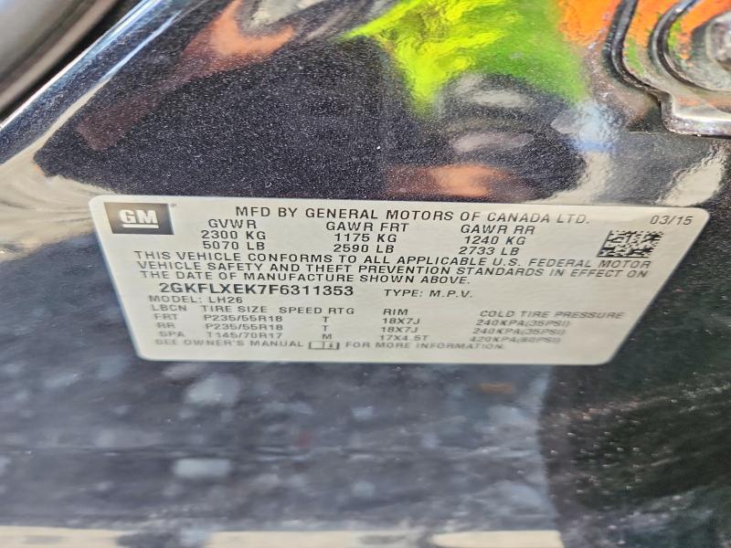 46947956 :رقم المزاد ، 2GKFLXEK7F6311353 vin ، 2015 Gmc Terrain مزاد بيع
