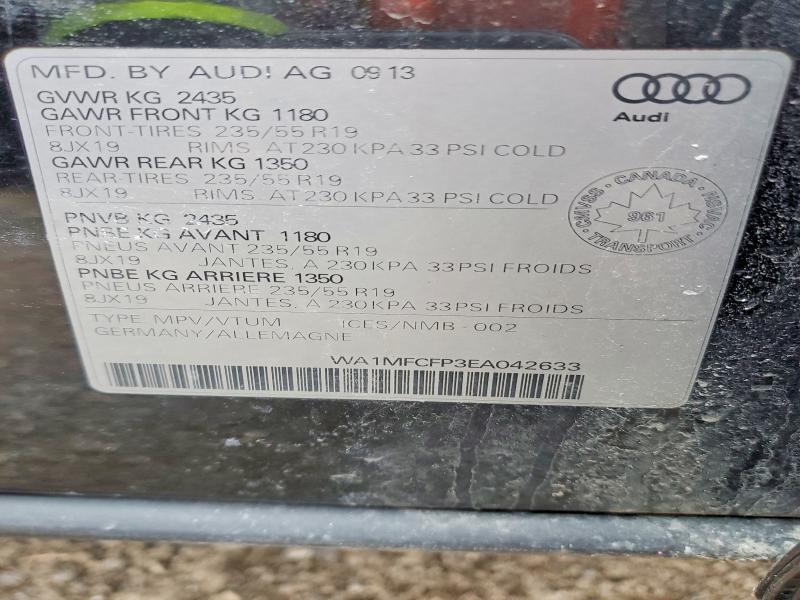 Продажа на аукционе авто 2014 Audi Q5, vin: WA1MFCFP3EA042633, номер лота: 79763095
