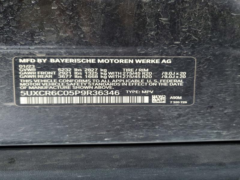 Auction sale of the 2023 Bmw X5, vin: 5UXCR6C05P9R36346, lot number: 47765146