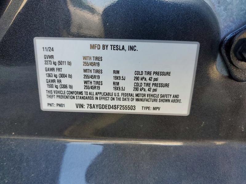 Aukcja sprzedaży 2025 Tesla Model Y, vin: 7SAYGDED4SF255503, numer aukcji: 46096866