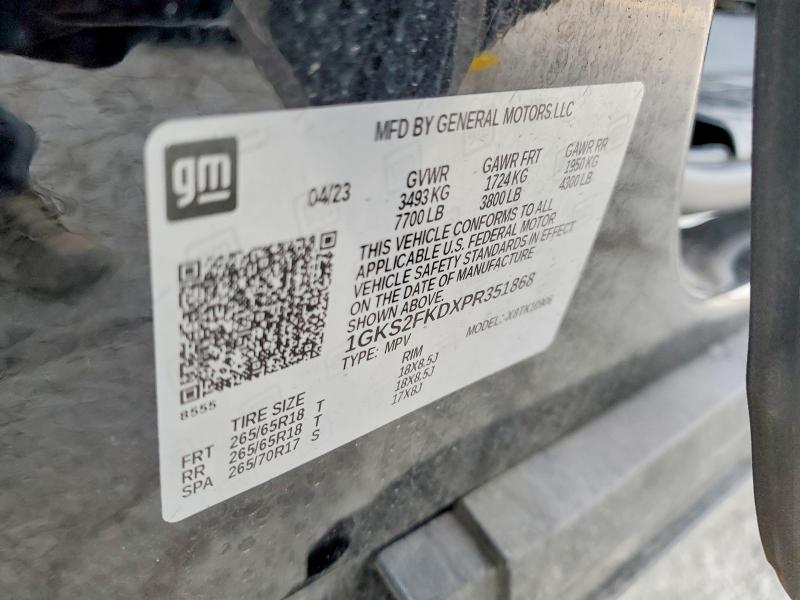 Продажа на аукционе авто 2023 Gmc Yukon Xl, vin: 1GKS2FKDXPR351868, номер лота: 47991366