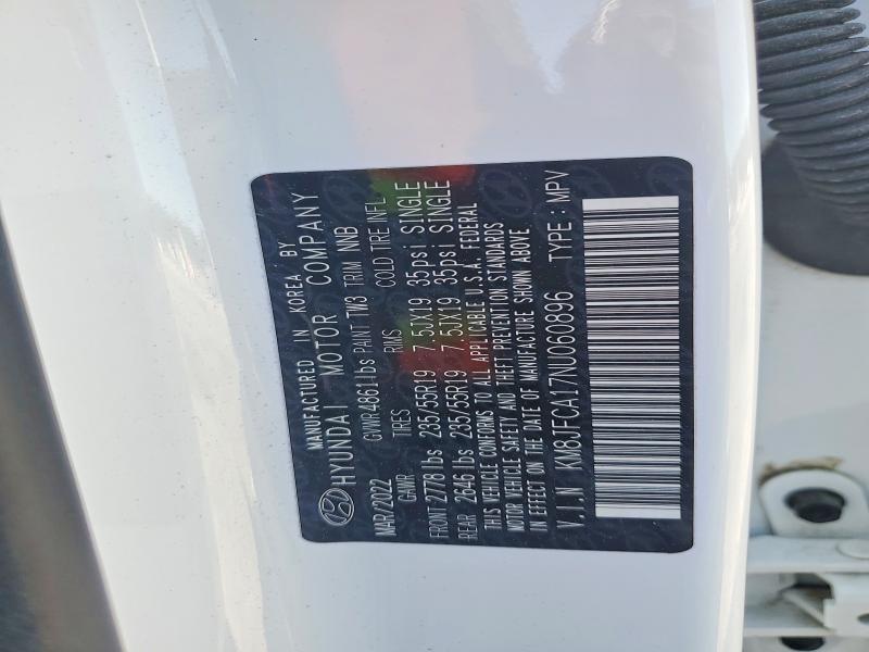 46622296 :رقم المزاد ، KM8JFCA17NU060896 vin ، 2022 Hyundai Tucson Hybrid مزاد بيع