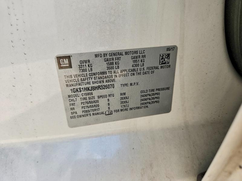 Продажа на аукционе авто 2017 Gmc Yukon Xl, vin: 1GKS1HKJ8HR326070, номер лота: 47187736