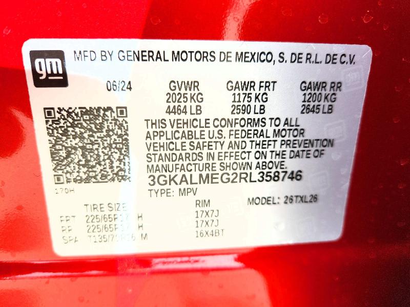 2024 Gmc Terrain მანქანა იყიდება აუქციონზე, vin: 3GKALMEG2RL358746, აუქციონის ნომერი: 46364026