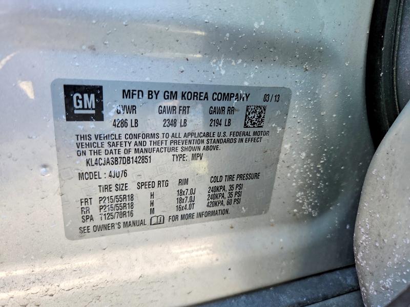 Продажа на аукционе авто 2013 Buick Encore, vin: KL4CJASB7DB142851, номер лота: 79436545
