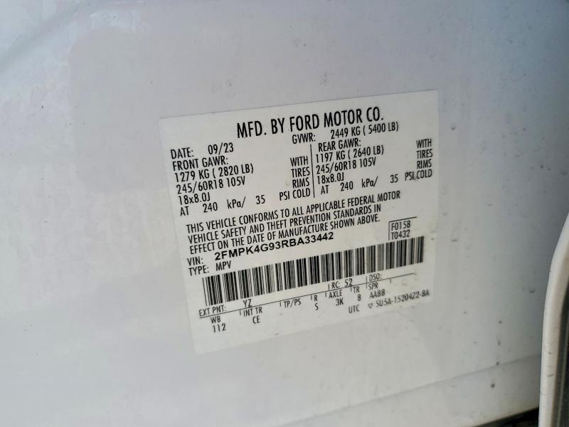 Aukcja sprzedaży 2024 Ford Edge, vin: 2FMPK4G93RBA33442, numer aukcji: 41950106