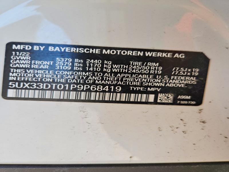Продаж на аукціоні авто 2023 Bmw X4, vin: 5UX33DT01P9P68419, номер лоту: 45642276