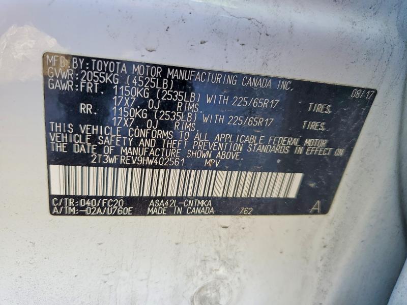 2017 Toyota Rav4 მანქანა იყიდება აუქციონზე, vin: 2T3WFREV9HW402561, აუქციონის ნომერი: 41898006