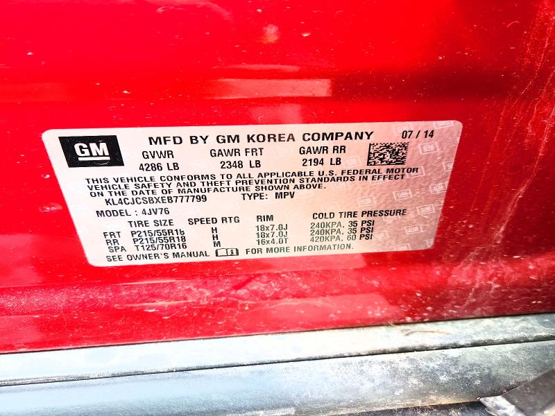 Aukcja sprzedaży 2014 Buick Encore, vin: KL4CJCSBXEB777799, numer aukcji: 47923506