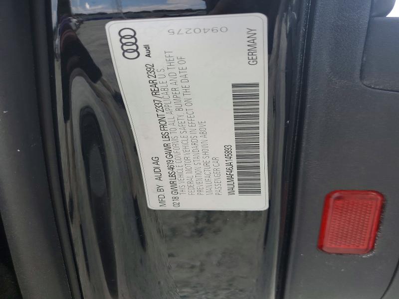 47696066 :رقم المزاد ، WAULMAF46JA145893 vin ، 2018 Audi A4 مزاد بيع