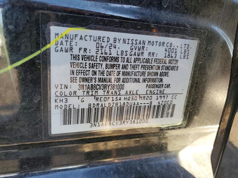 Продаж на аукціоні авто 2024 Nissan Sentra, vin: 3N1AB8CV3RY381000, номер лоту: 46037376