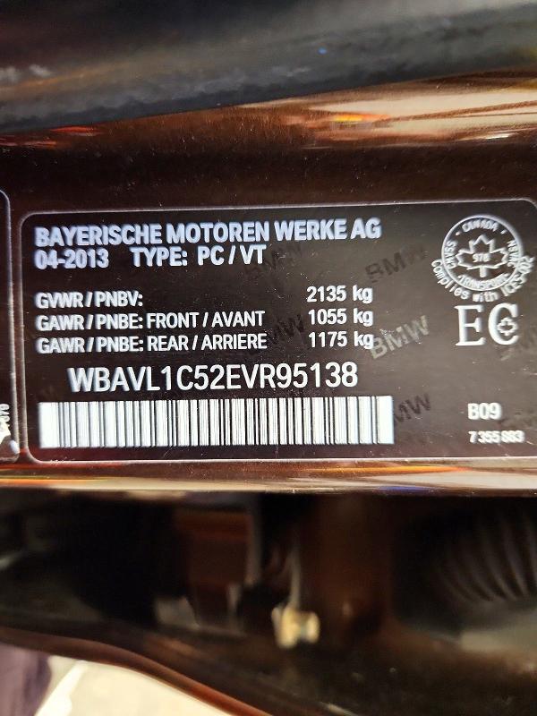 Aukcja sprzedaży 2014 Bmw X1, vin: WBAVL1C52EVR95138, numer aukcji: 79040325