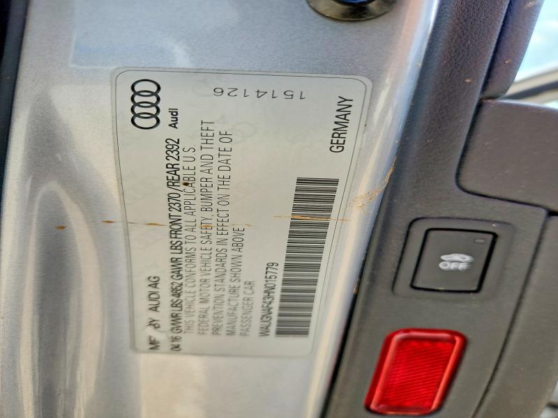 Aukcja sprzedaży 2017 Audi A4, vin: WAUGNAF43HN015779, numer aukcji: 41800216