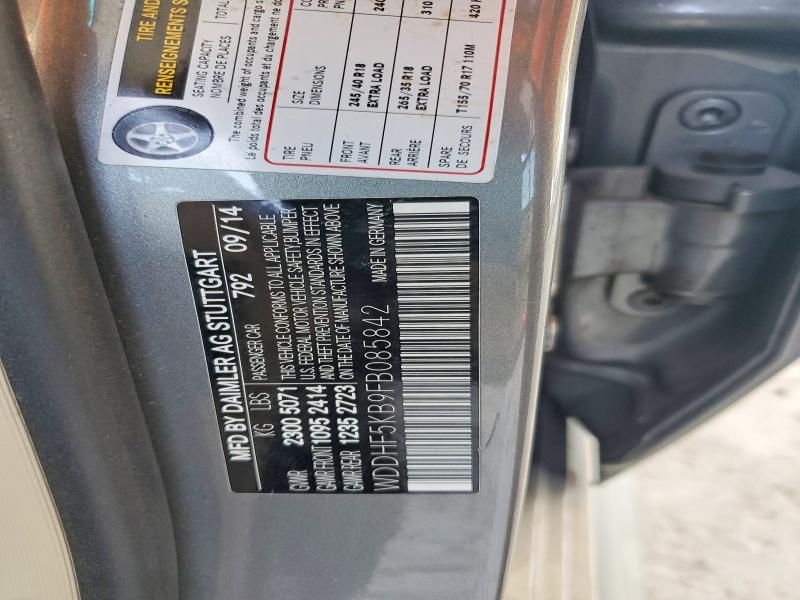 2015 Mercedes-benz E მანქანა იყიდება აუქციონზე, vin: WDDHF5KB9FB085842, აუქციონის ნომერი: 79630245