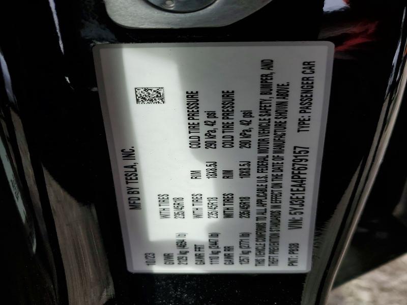 Aukcja sprzedaży 2023 Tesla Model 3, vin: 5YJ3E1EA4PF679157, numer aukcji: 46818306
