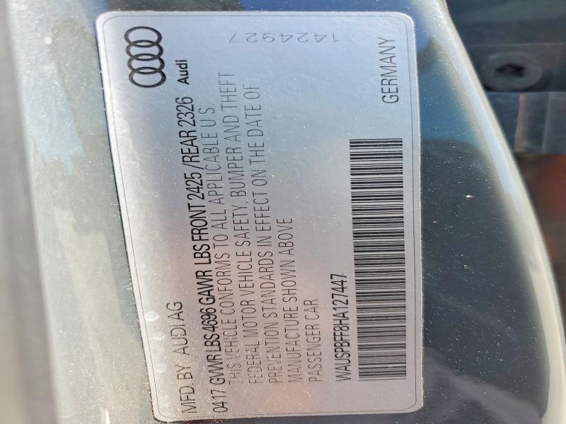 Aukcja sprzedaży 2017 Audi A3, vin: WAUSPBFF8HA127447, numer aukcji: 47469886