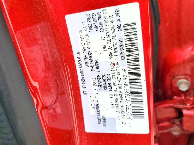 2017 Mazda Cx-3 მანქანა იყიდება აუქციონზე, vin: JM1DKFB73H0179882, აუქციონის ნომერი: 47757106