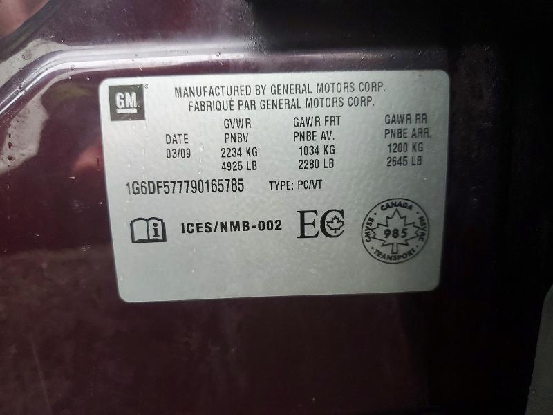 Продажа на аукционе авто 2009 Cadillac Cts, vin: 1G6DF577790165785, номер лота: 45604076