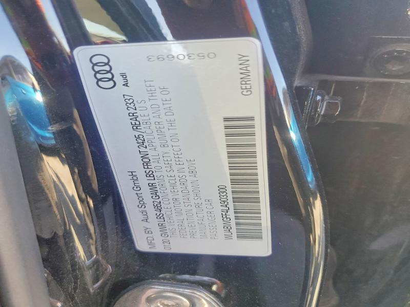 47105116 :رقم المزاد ، WUABWGFF4LA903300 vin ، 2020 Audi Rs3 مزاد بيع