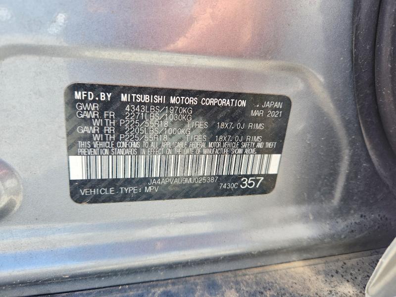 Aukcja sprzedaży 2021 Mitsubishi Outlander Sport, vin: JA4APVAU9MU025387, numer aukcji: 47044196