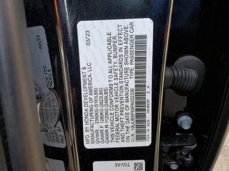 Auction sale of the 2023 Acura Tlx, vin: 19UUB6F55PA002334, lot number: 47973566
