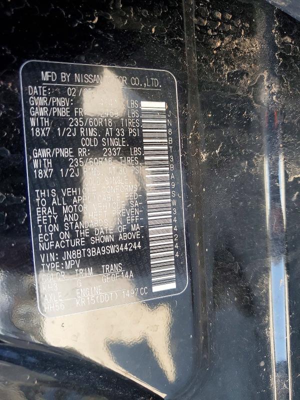79992795 :رقم المزاد ، JN8BT3BA9SW344244 vin ، 2025 Nissan Rogue مزاد بيع