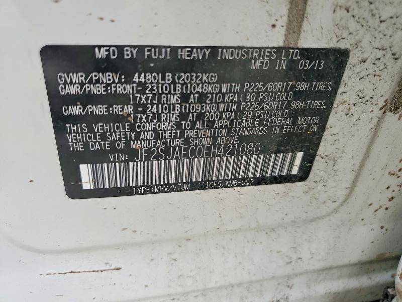 Aukcja sprzedaży 2014 Subaru Forester, vin: JF2SJAEC0EH421080, numer aukcji: 47360816