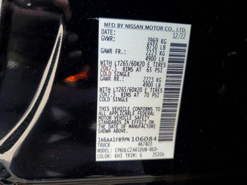 Продаж на аукціоні авто 2023 Nissan Titan Xd, vin: 1N6AA1FB9PN106084, номер лоту: 47227316