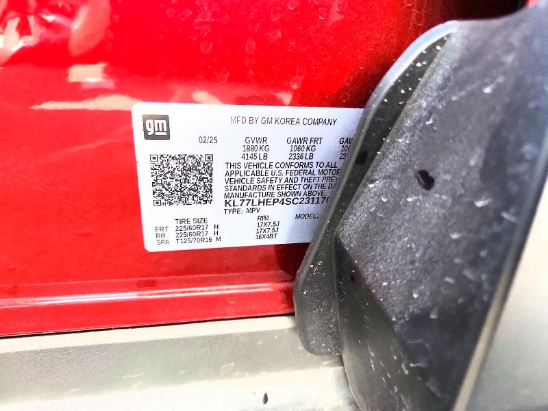Продажа на аукционе авто 2025 Chevrolet Trax, vin: KL77LHEP4SC231170, номер лота: 41611296
