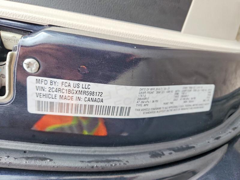 Продажа на аукционе авто 2021 Chrysler Pacifica, vin: 2C4RC1BGXMR598172, номер лота: 45930466