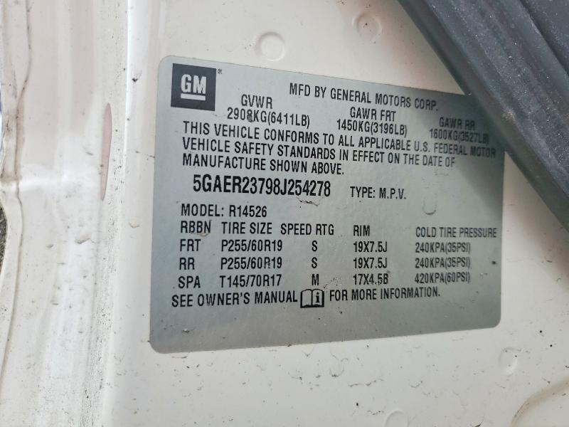Продаж на аукціоні авто 2008 Buick Enclave, vin: 5GAER23798J254278, номер лоту: 46492966