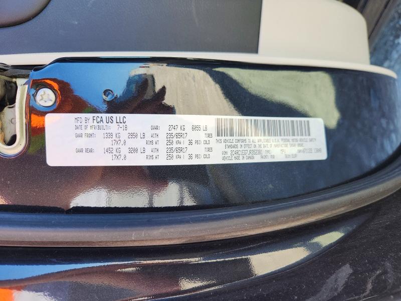 2018 Chrysler Pacifica მანქანა იყიდება აუქციონზე, vin: 2C4RC1EG7JR352381, აუქციონის ნომერი: 79550055