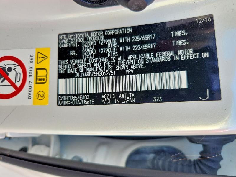 46352366 :رقم المزاد ، JTJYARBZ5H2062751 vin ، 2017 Lexus Nx 200t مزاد بيع