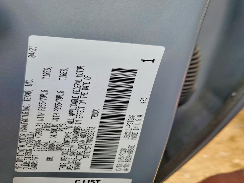 2021 Toyota Tundra მანქანა იყიდება აუქციონზე, vin: 5TFEY5F17MX282873, აუქციონის ნომერი: 47432416